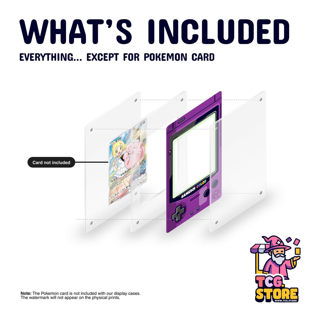 Purple Gameboy Color Pokémon Extended Art Display - TCG.Store - TCGDotStore
