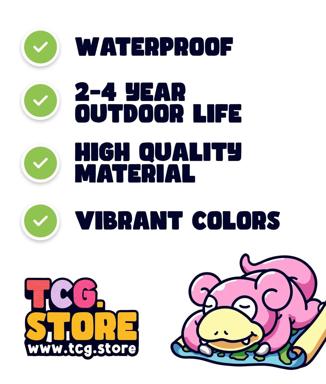 Slowpoke Pokemon Sticker - TCG.Store - TCGDotStore