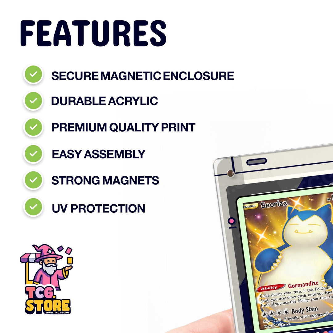 Snorlax Peeking Gray Gameboy Color Pokémon Extended Art Display - TCG.Store - TCGDotStore