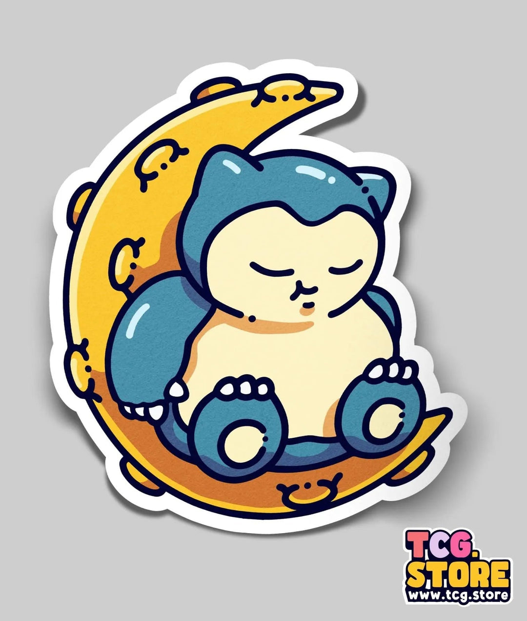 Snorlax Pokemon Sticker: On the Moon - TCG.Store - TCGDotStore