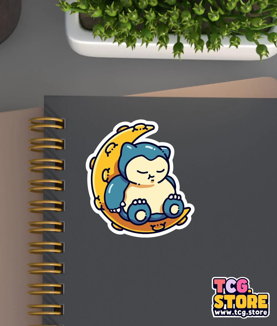 Snorlax Pokemon Sticker: On the Moon - TCG.Store - TCGDotStore