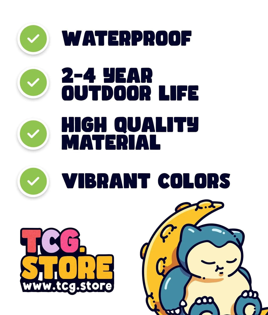 Snorlax Pokemon Sticker: On the Moon - TCG.Store - TCGDotStore
