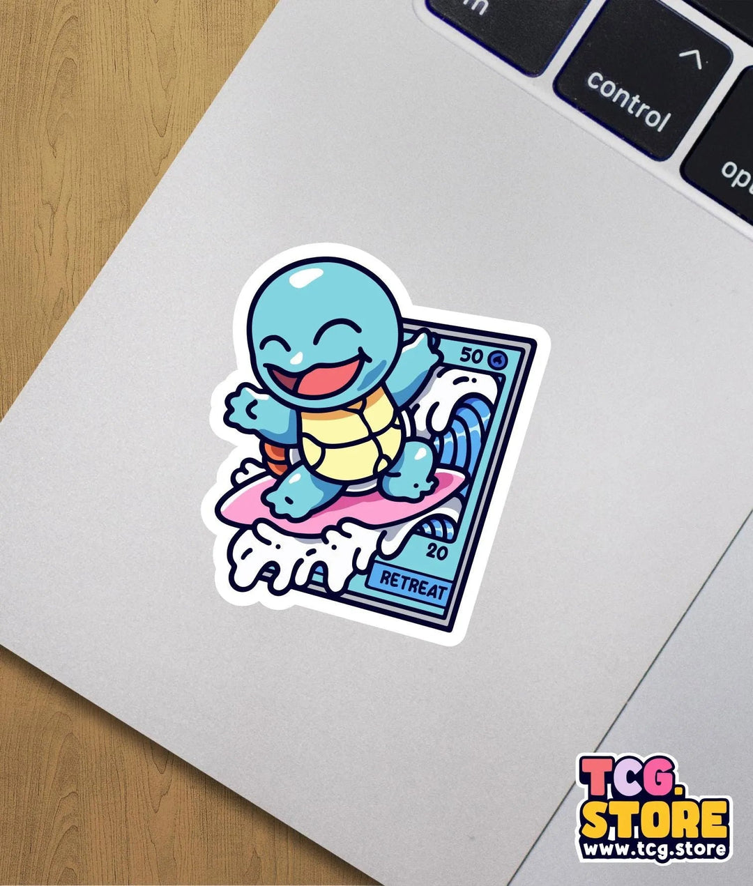 Squirtle Pokemon Sticker: Surfing - TCG.Store - TCGDotStore