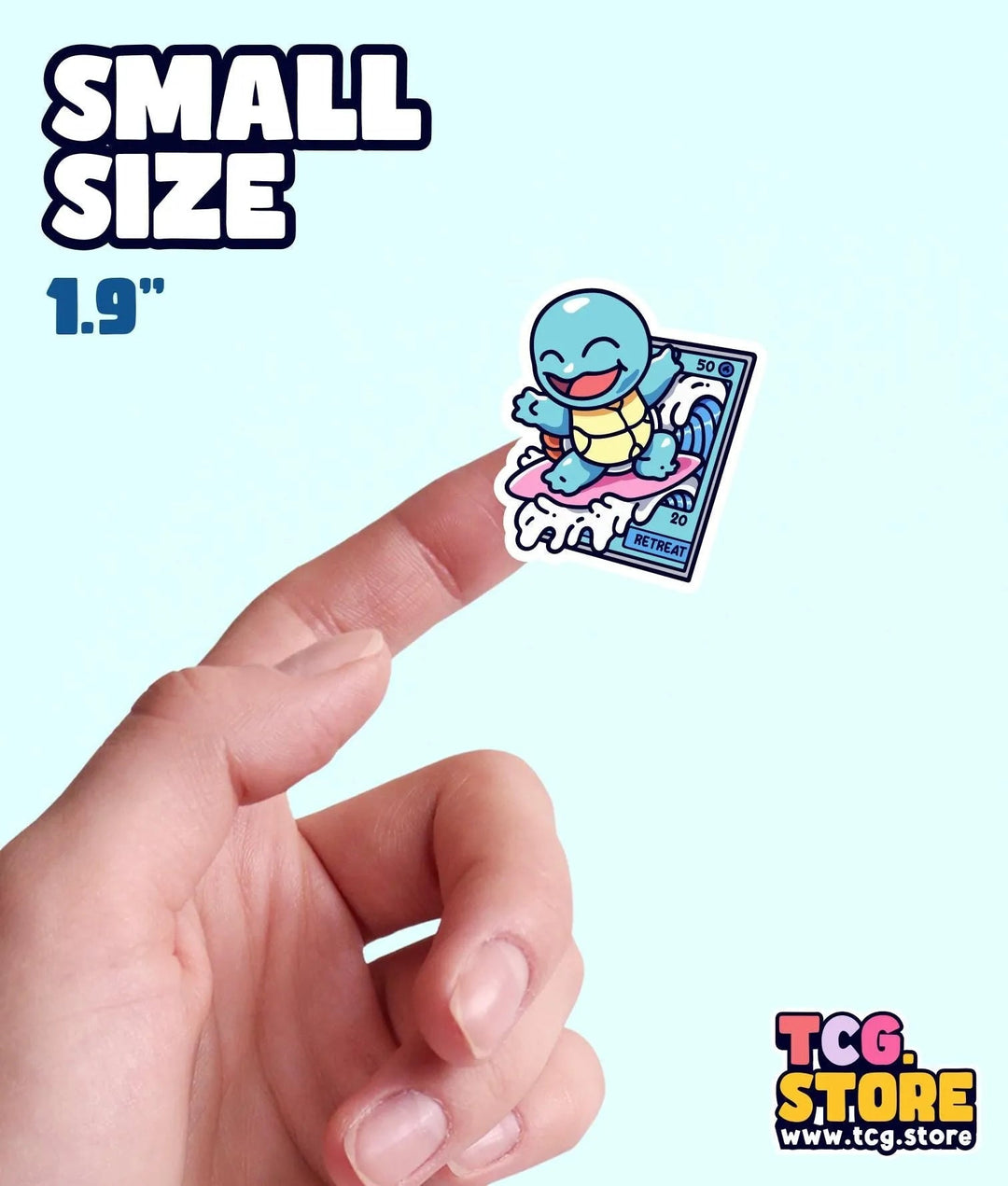 Squirtle Pokemon Sticker: Surfing - TCG.Store - TCGDotStore