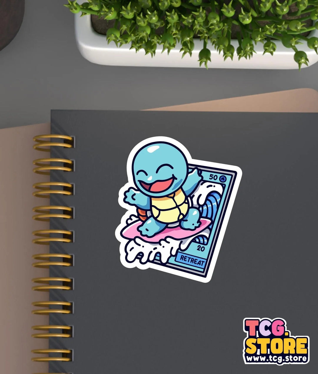 Squirtle Pokemon Sticker: Surfing - TCG.Store - TCGDotStore