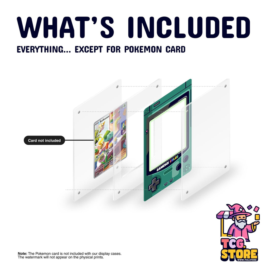 Teal Gameboy Color Pokémon Extended Art Display - TCG.Store - TCGDotStore