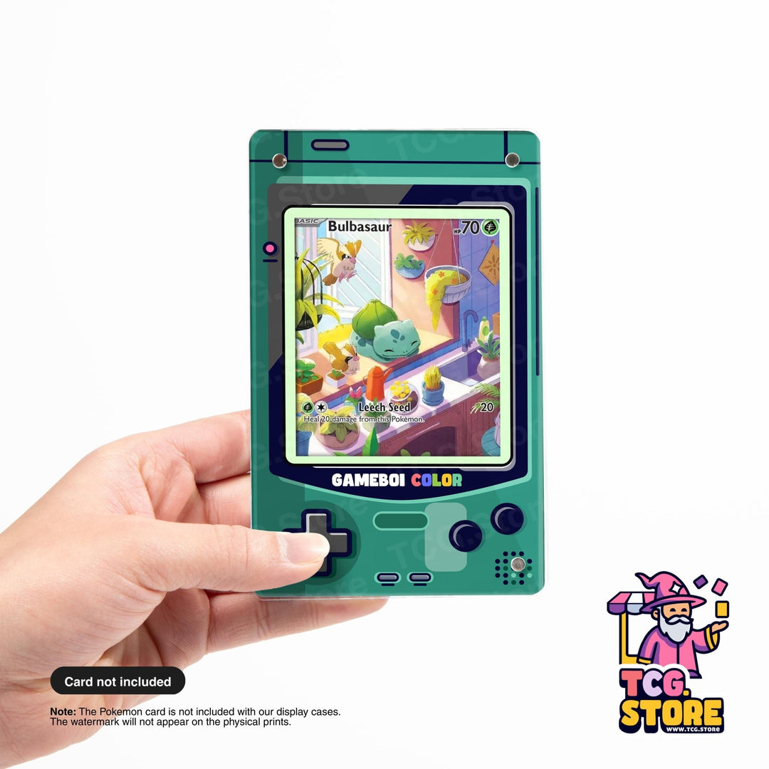 Teal Gameboy Color Pokémon Extended Art Display - TCG.Store - TCGDotStore