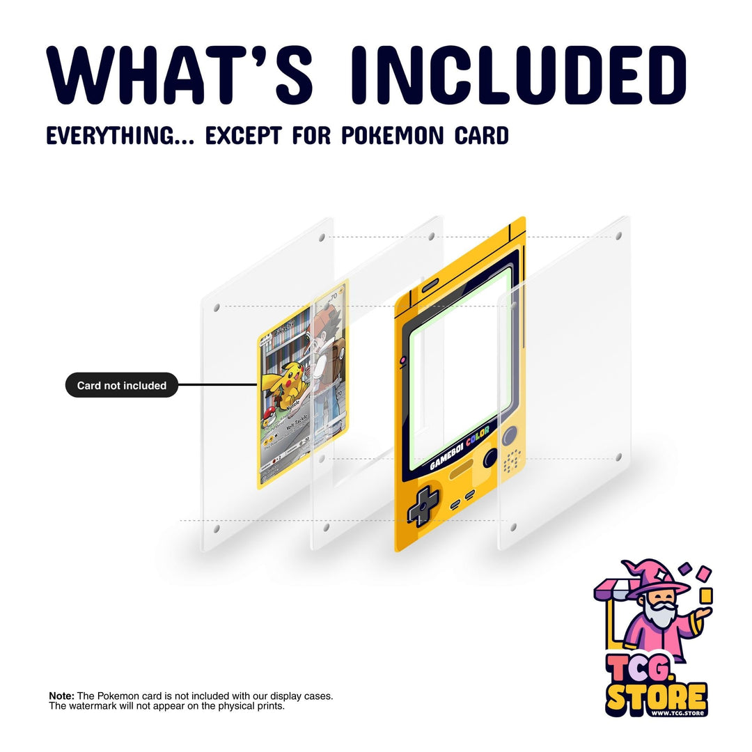 Yellow Gameboy Color Pokémon Extended Art Display - TCG.Store - TCGDotStore