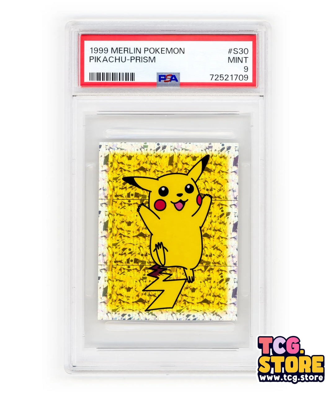 1999 Merlin Pokemon Pikachu #S30 Prism Sticker - PSA 9 - TCG.Store